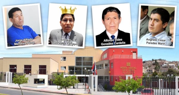 Jorge Alfredo Mendoza Pérez, Enrique Gonzales Tamayo, Alfonso Vides Gonzales Cardeña y Anghelo Cesar Paredes Marín