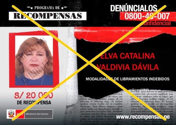 ELVA CATALINA VALDIVIA DAVILA - Capturada
