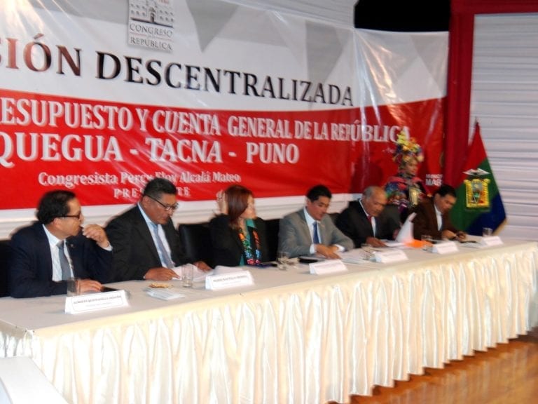 Comisión de Presupuesto del Congreso sesionó en Moquegua