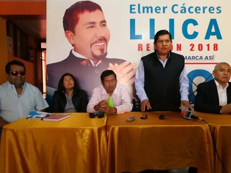Anuncian inicio de campaña electoral de Elmer Cáceres a la segunda vuelta