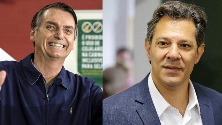 Elecciones en Brasil: Así van las encuestas ente Jair Bolsonaro y Fernando Haddad