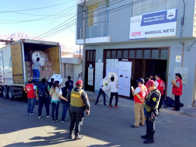ODPE Mariscal Nieto recepcionó material electoral para todo el departamento de Moquegua