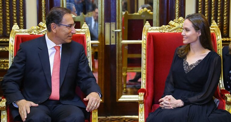 Presidente Vizcarra se reunió con Angelina Jolie en Palacio de Gobierno