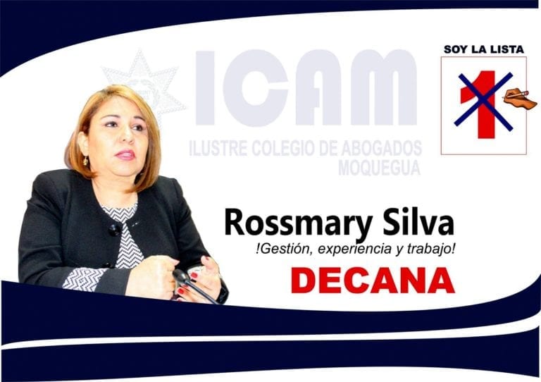 Abg. Rossmary Silva Acevedo postula a la decanatura del Ilustre Colegio de Abogados de Moquegua