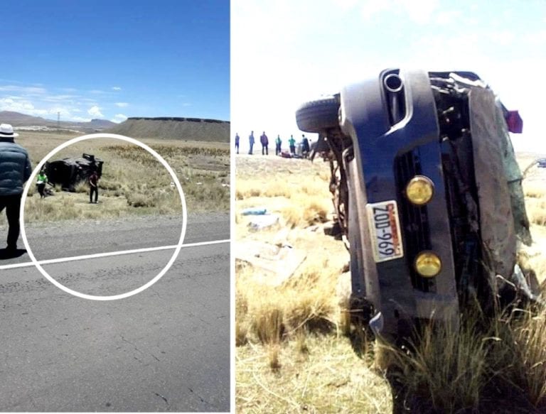 Tres mueren en fatal accidente en la vía Moquegua-Puno  