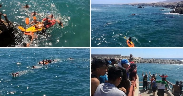 Mollendo: Estudiantes cusqueños se salvan de morir ahogados en la primera playa