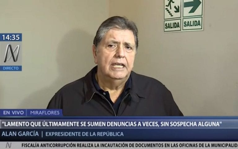 Alan García dijo que el asilo no tuvo éxito por «las presiones políticas existentes»