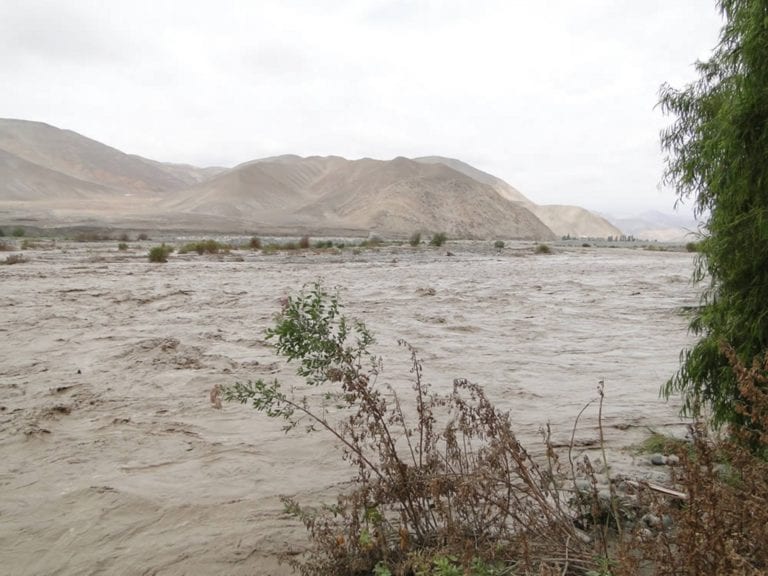 Se incrementa aforo del río Tambo a 100 m3/seg