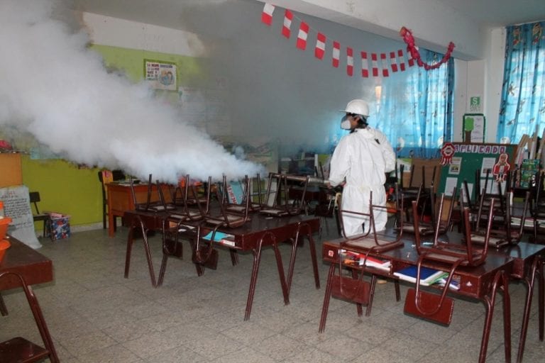 Programan fumigación de instituciones educativas