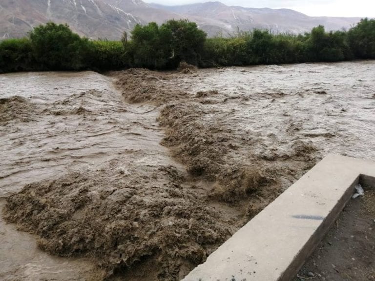 Río Tambo en alerta: registran caudal de 300 metros cúbicos por segundo