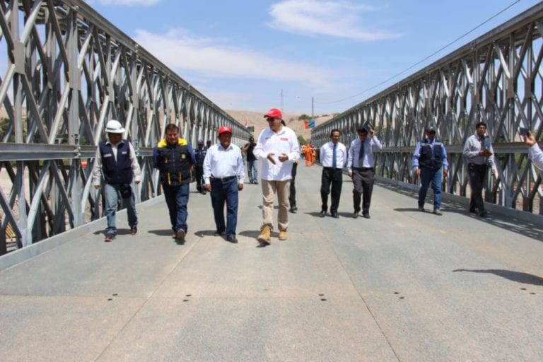 Hoy se apertura el paso de la Panamericana por el provisional puente Montalvo