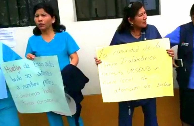 Trabajadores del centro de salud “José Carlos Mariátegui” exigen reubicación