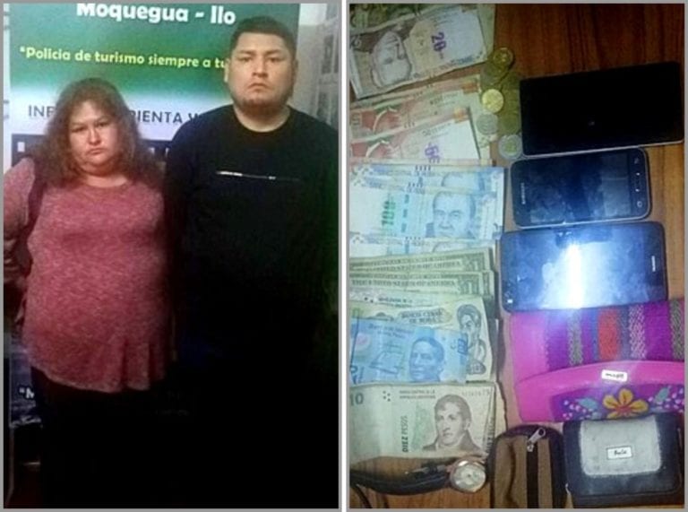 Intervienen a pareja que se dedicaban a robar billeteras y celulares  