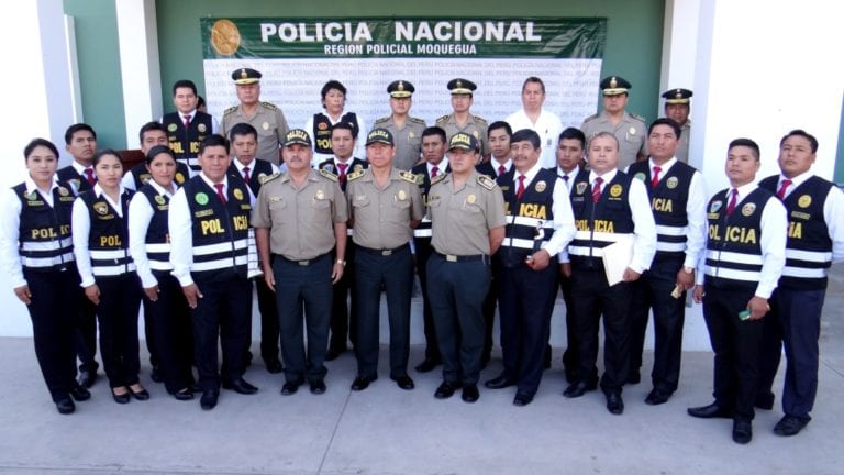 Reconocen a efectivos de la Policía Nacional por acciones meritorias en Moquegua e Ilo