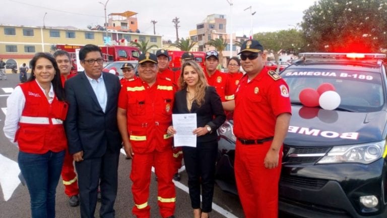 Ilo: Pronabi entrega vehículos a bomberos voluntarios y diferentes instituciones de Moquegua