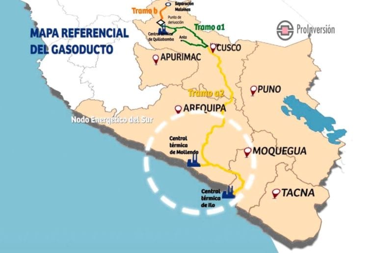 Desbloqueo del gasoducto sur peruano