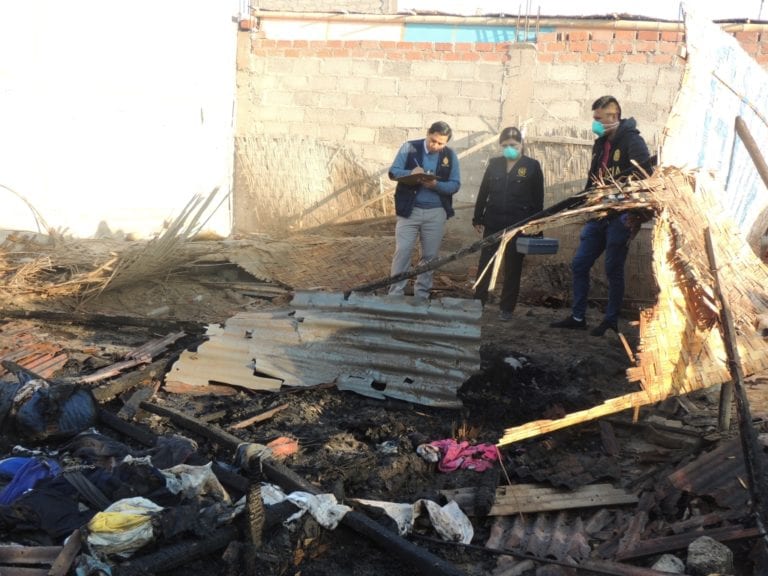 Joven muere calcinado tras incendio de predio rústico en la Pampa Inalámbrica