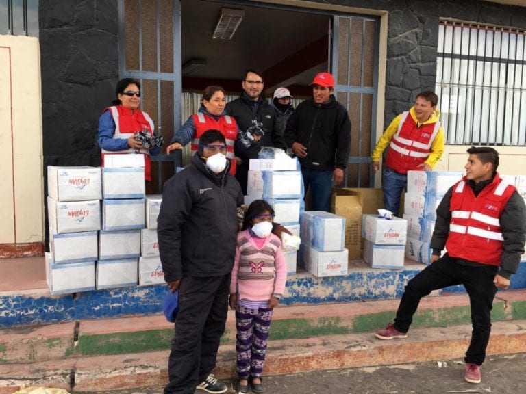 Fondo de Desarrollo de Moquegua lleva ayuda humanitaria a pobladores afectados por el volcán Ubinas