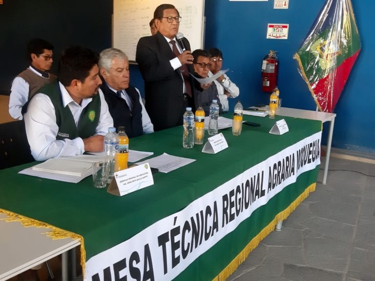 Gobernador regional instaló mesa técnica regional agraria en Moquegua