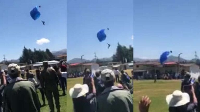Cajamarca: Paracaidista de la FAP murió tras impactar contra techo durante ensayo militar