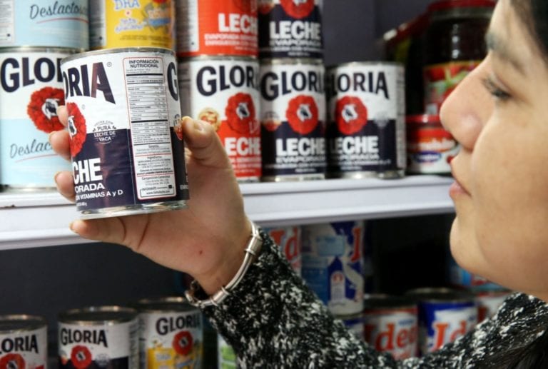 Gloria: ¿Qué cantidad de leche en polvo contienen sus productos?