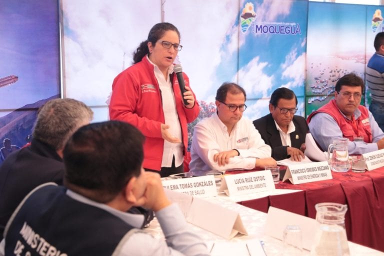 Quellaveco: Ministra del Ambiente y de Energía y Minas, reiteran que mañana regresan a Tumilaca