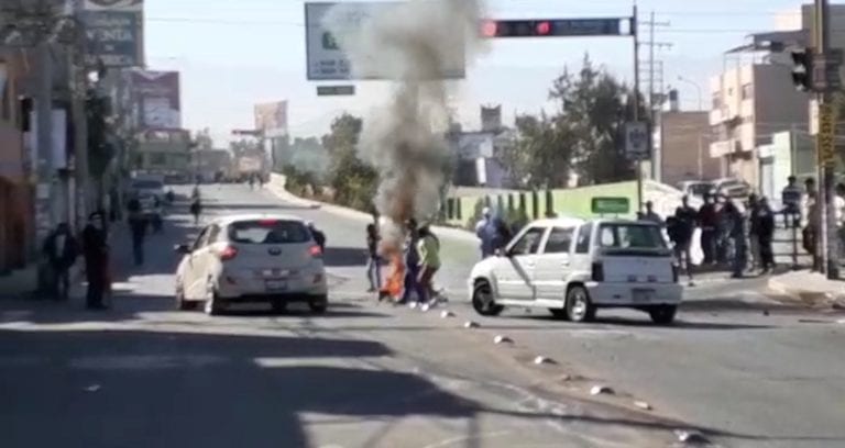 Un herido deja protestas en Arequipa