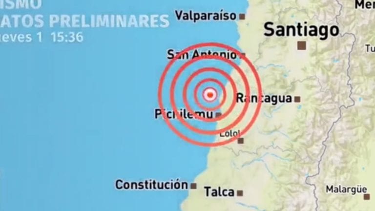 Un sismo de magnitud 6.6 sacude el centro de Chile