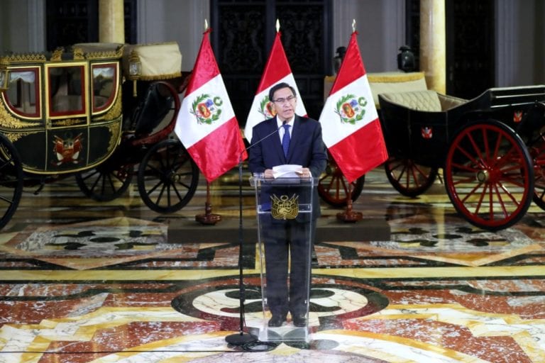 Presidente Martín Vizcarra Cornejo anunció la disolución constitucional del Congreso de la República