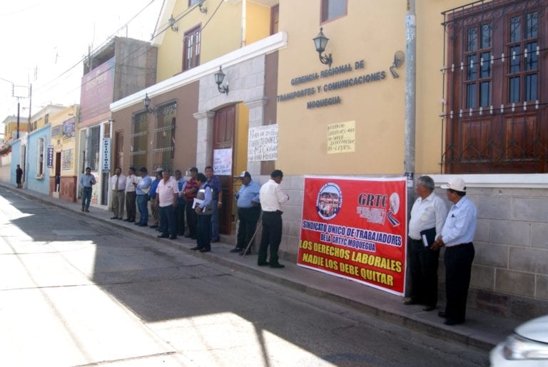 Trabajadores nombrados de la Gerencia de Transportes acataron paro de 24 horas