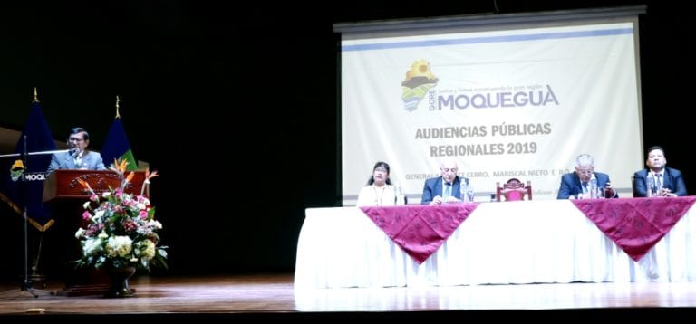 GORE Moquegua desarrolla rendición de cuentas del año 2019