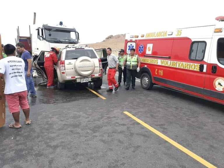 Dos muertos en choque frontal a la altura de la Caleta Centeno