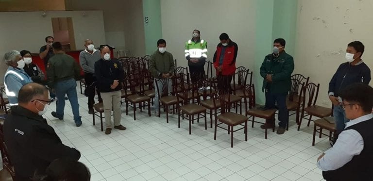 Integrantes de Comité Multisectorial de Omate se reúnen de emergencia