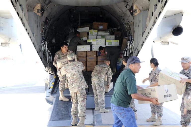 FAP entrega ayuda humanitaria a damnificados de Samegua
