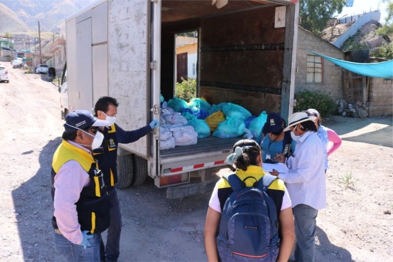 Apoyo con alimentos se entregó en centros poblados de Los Ángeles y Chen Chen