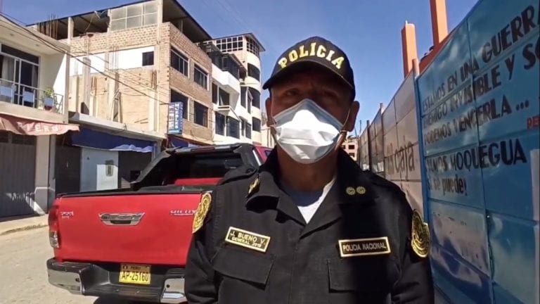 Un policía en Mariscal Nieto y 7 en Ilo dieron positivo para COVID-19