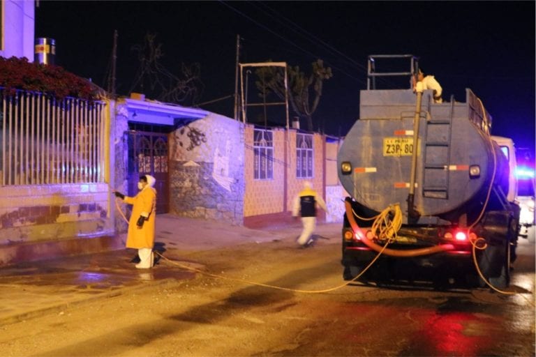 Alcalde destacó desinfección de calles y avenidas de la ciudad de Moquegua