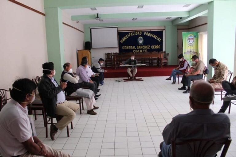 Plataforma provincial de Defensa Civil de Omate sostuvo reunión virtual