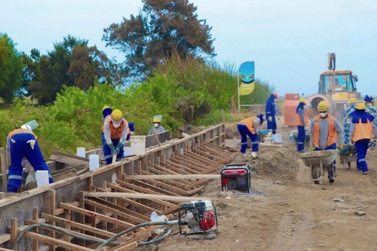Continúan trabajos en la vía antigua La Punta-Pampas Nuevas