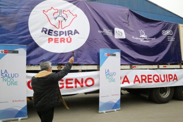 Respira Perú: Trasladan a Arequipa primera planta de oxígeno de 60 m3
