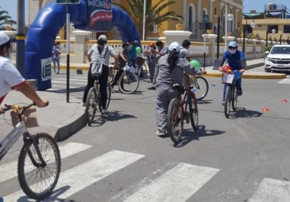 Más de 20 personas participaron de bicicleteada por el Día de la Salud Mental
