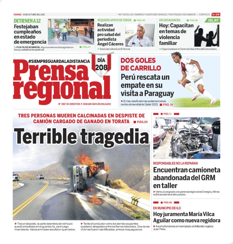 La Prensa Regional – Viernes 9 de octubre del 2020