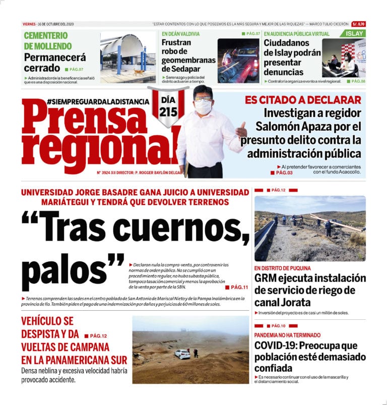 La Prensa Regional – Viernes 16 de octubre del 2020