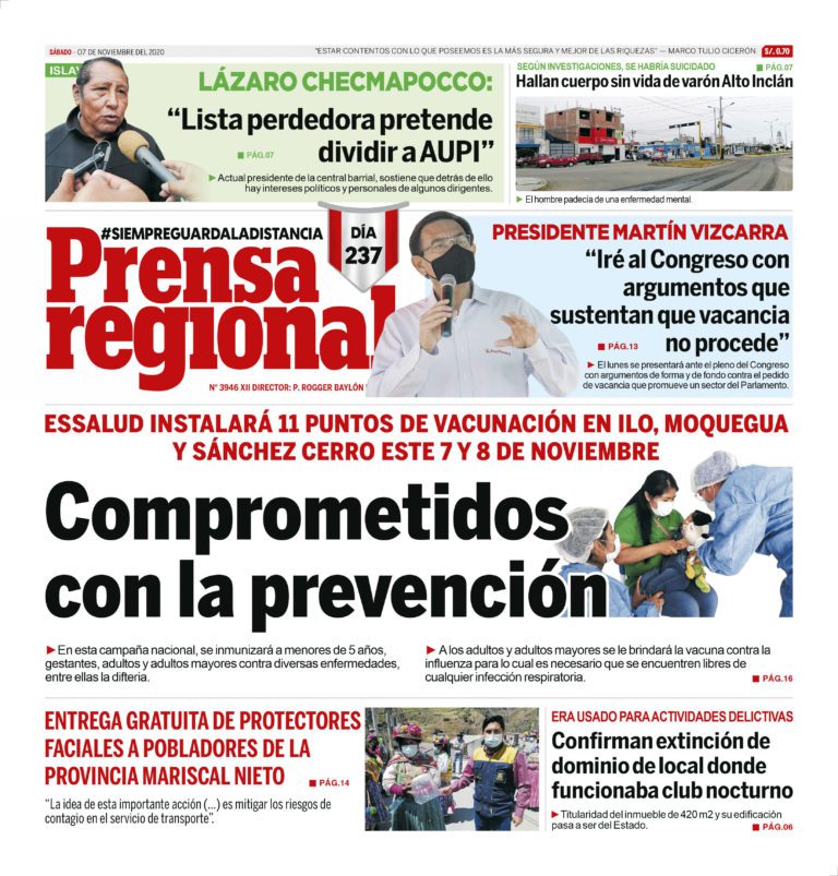 La Prensa Regional – Sábado 7 de noviembre del 2020