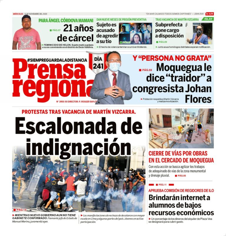 La Prensa Regional – Miércoles 11 de noviembre del 2020