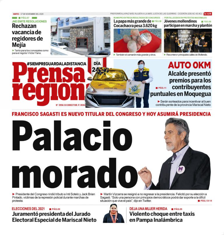 La Prensa Regional – Martes 17 de noviembre del 2020