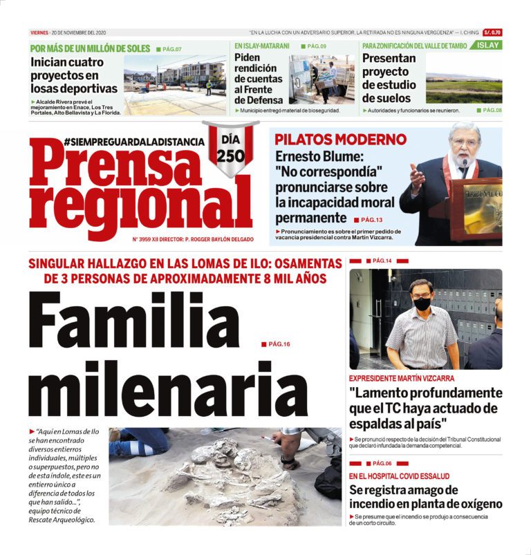 La Prensa Regional – Viernes 20 de noviembre del 2020
