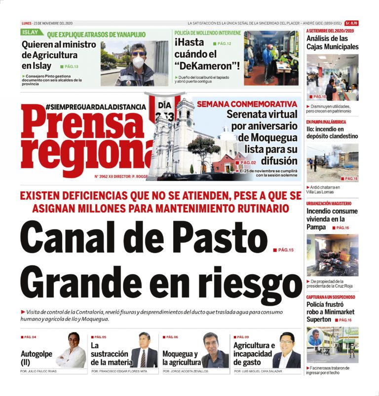 La Prensa Regional – Lunes 23 de noviembre del 2020