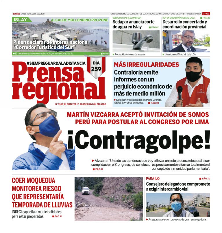 La Prensa Regional – Domingo 29 de noviembre del 2020