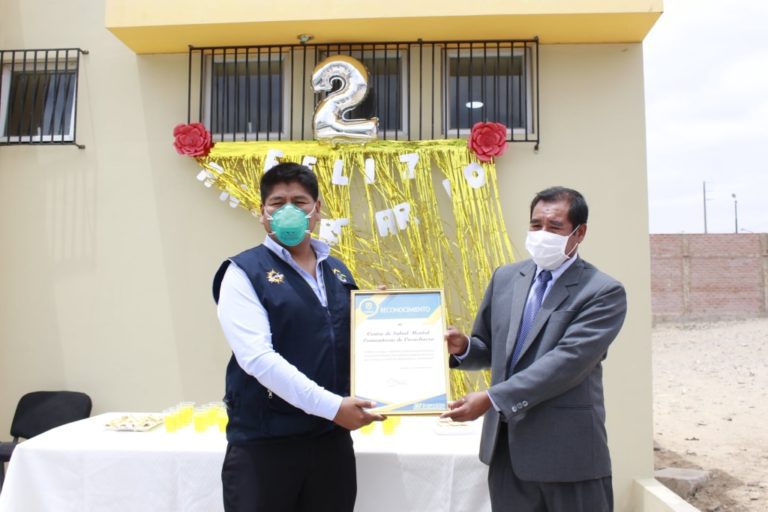 Conmemoran segundo aniversario del Centro de Salud Mental Comunitario de Cocachacra